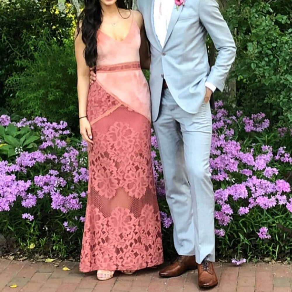 PatBO lace and velvet gown